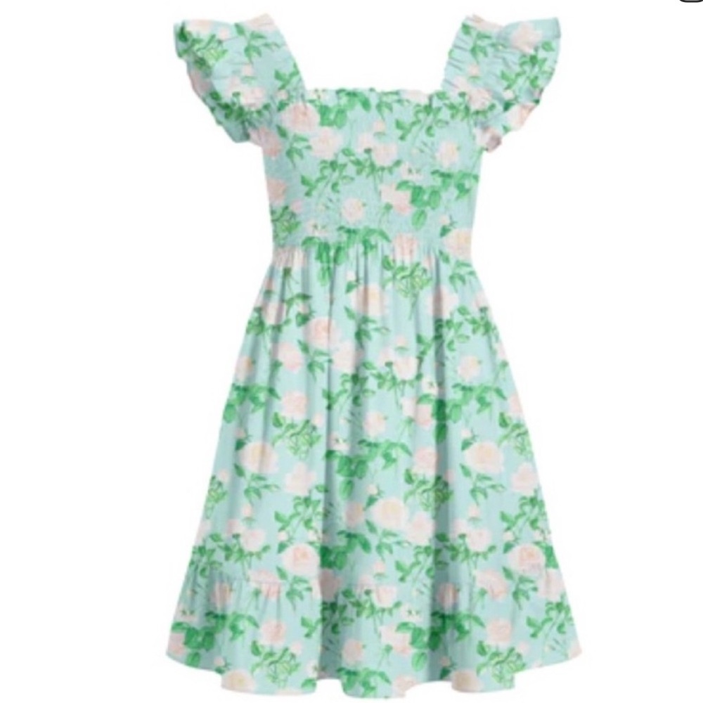 Hill House Elizabeth Nap Dress in Blue Rose Poplin Size Small🤍